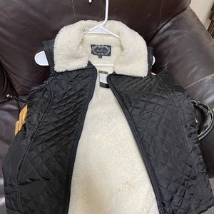 Black Sherpa vest
